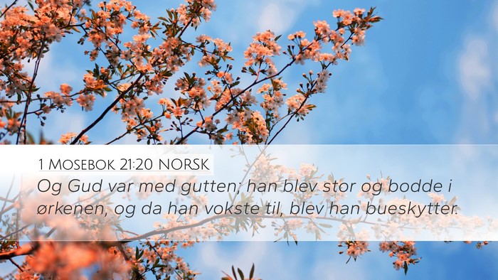 1 Mosebok 21:20 NORSK Bible Verse Image