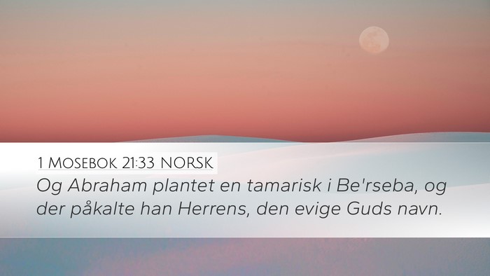 1 Mosebok 21:33 NORSK Bible Verse Image