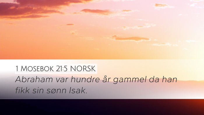 1 Mosebok 21:5 NORSK Bible Verse Image