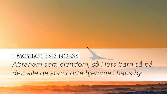 1 Mosebok 23:18 NORSK Bible Verse Image