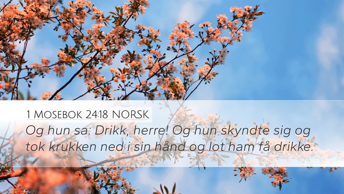 1 Mosebok 24:18 NORSK Bible Verse Image