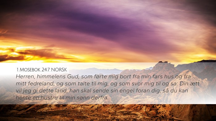 1 Mosebok 24:7 NORSK Bible Verse Image