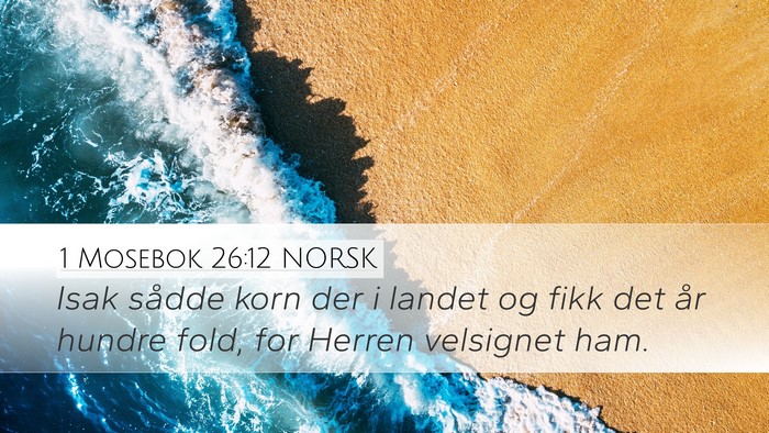 1 Mosebok 26:12 NORSK Bible Verse Image