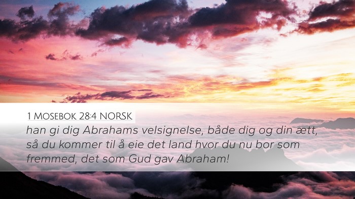 1 Mosebok 28:4 NORSK Bible Verse Image