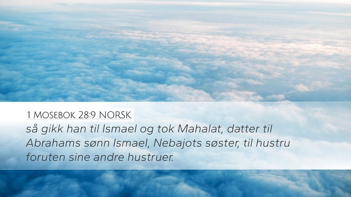 1 Mosebok 28:9 NORSK Bible Verse Image