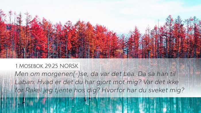 1 Mosebok 29:25 NORSK Bible Verse Image