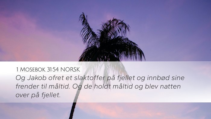 1 Mosebok 31:54 NORSK Bible Verse Image