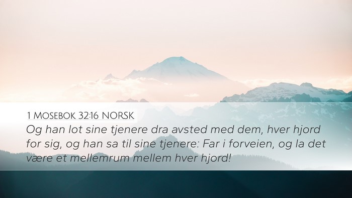 1 Mosebok 32:16 NORSK Bible Verse Image