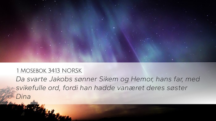 1 Mosebok 34:13 NORSK Bible Verse Image