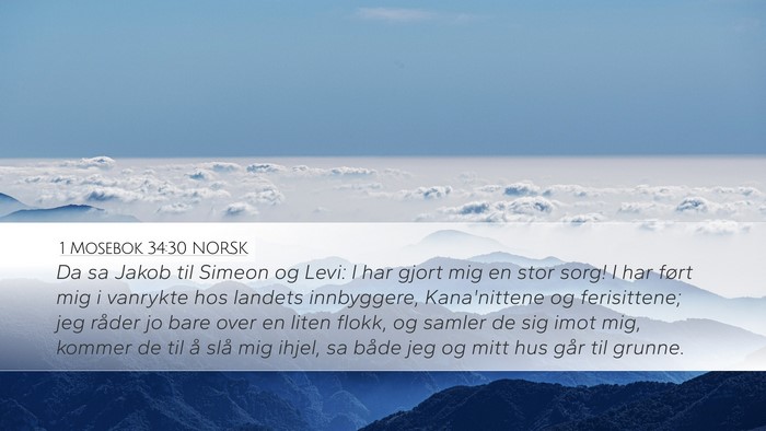 1 Mosebok 34:30 NORSK Bible Verse Image