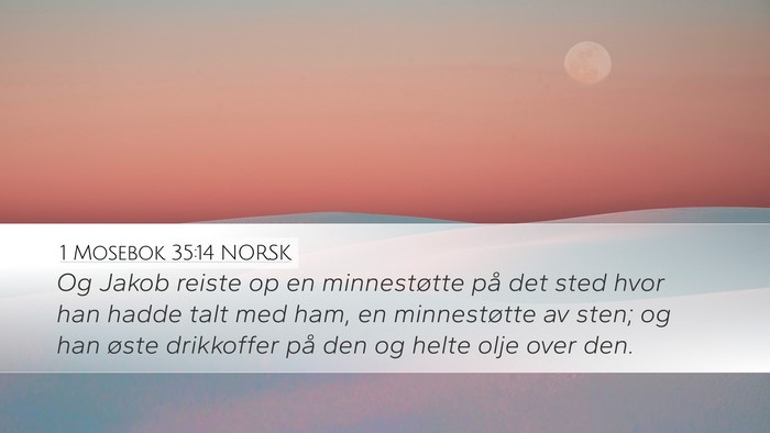 1 Mosebok 35:14 NORSK Bible Verse Image
