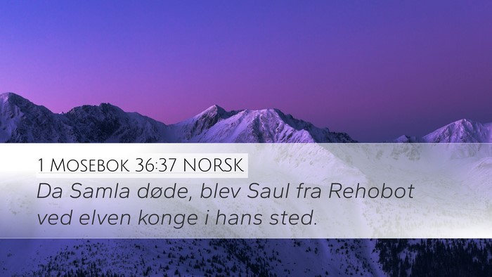 1 Mosebok 36:37 NORSK Bible Verse Image