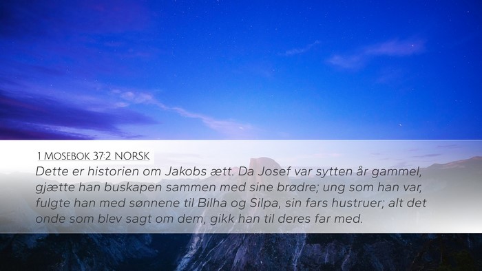 1 Mosebok 37:2 NORSK Bible Verse Image