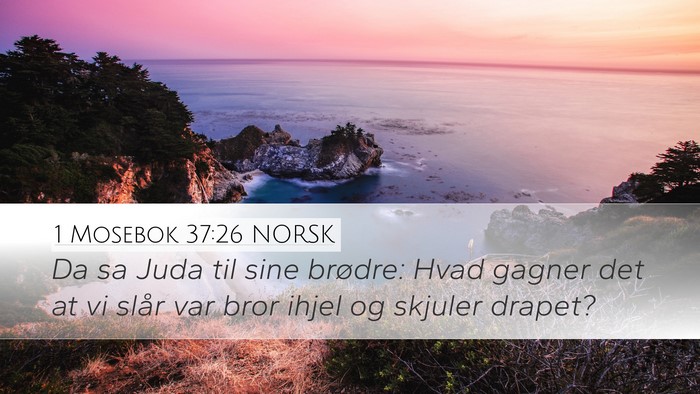 1 Mosebok 37:26 NORSK Bible Verse Image