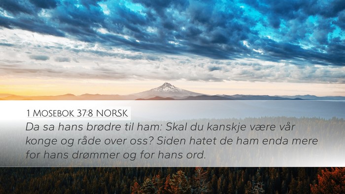 1 Mosebok 37:8 NORSK Bible Verse Image