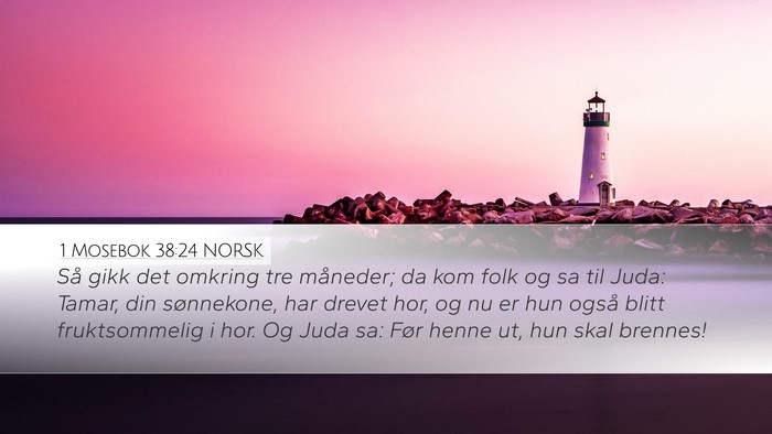 1 Mosebok 38:24 NORSK Bible Verse Image