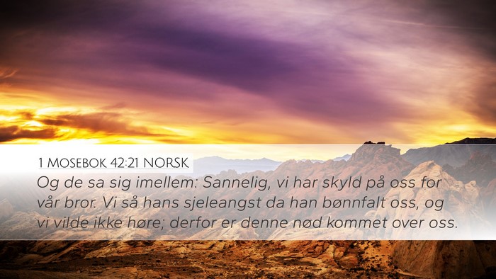 1 Mosebok 42:21 NORSK Bible Verse Image