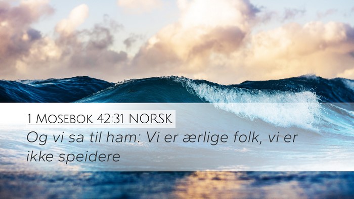 1 Mosebok 42:31 NORSK Bible Verse Image