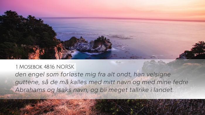1 Mosebok 48:16 NORSK Bible Verse Image