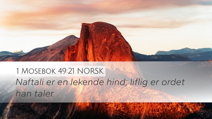 1 Mosebok 49:21 NORSK Bible Verse Image