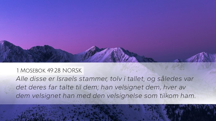 1 Mosebok 49:28 NORSK Bible Verse Image