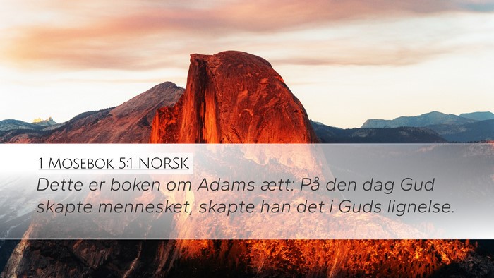 1 Mosebok 5:1 NORSK Bible Verse Image