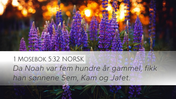 1 Mosebok 5:32 NORSK Bible Verse Image