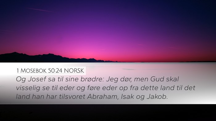 1 Mosebok 50:24 NORSK Bible Verse Image