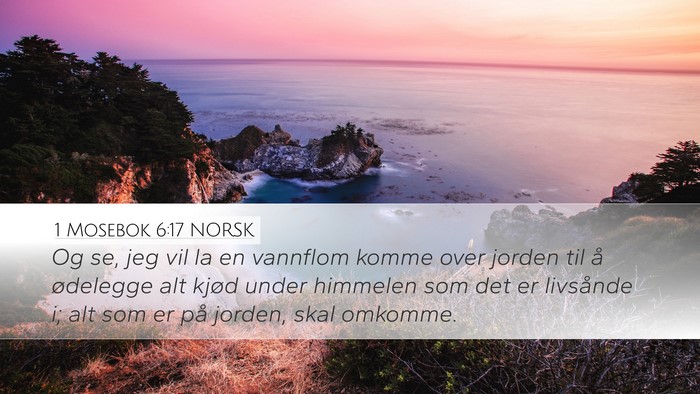 1 Mosebok 6:17 NORSK Bible Verse Image