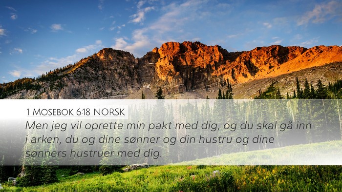 1 Mosebok 6:18 NORSK Bible Verse Image
