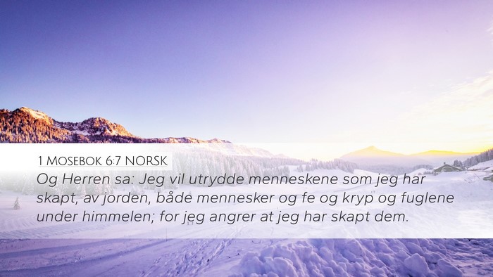 1 Mosebok 6:7 NORSK Bible Verse Image