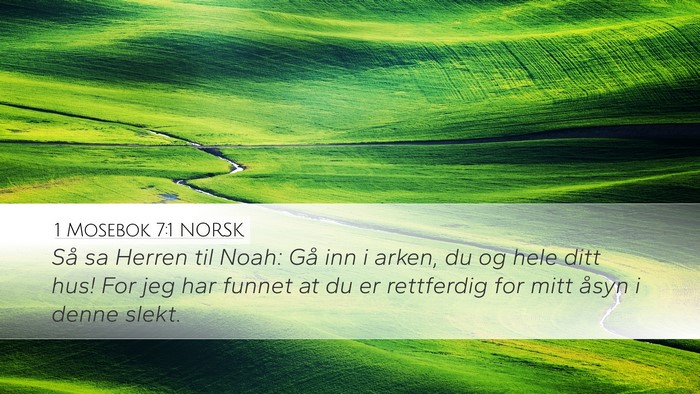 1 Mosebok 7:1 NORSK Bible Verse Image