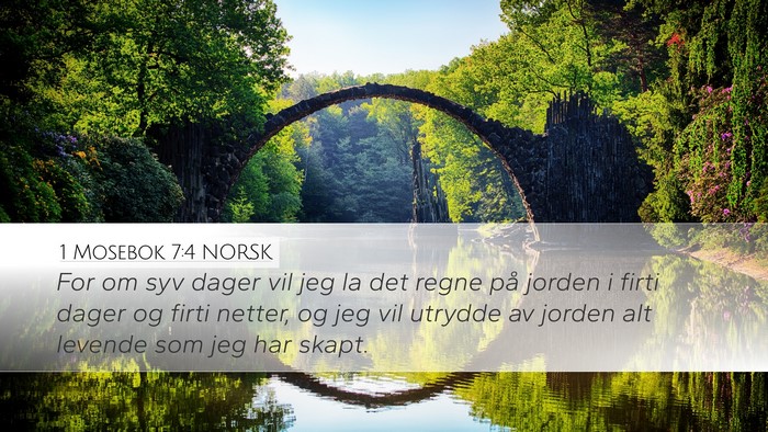 1 Mosebok 7:4 NORSK Bible Verse Image