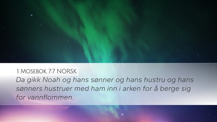 1 Mosebok 7:7 NORSK Bible Verse Image