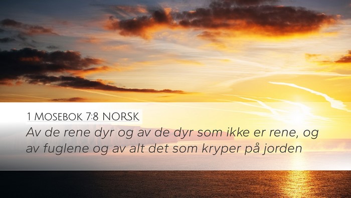 1 Mosebok 7:8 NORSK Bible Verse Image