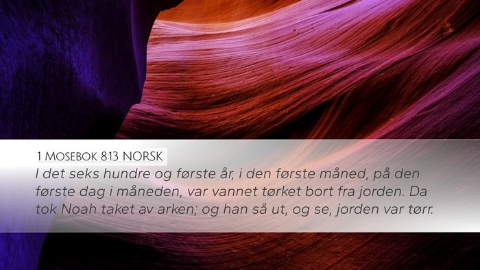1 Mosebok 8:13 NORSK Bible Verse Image