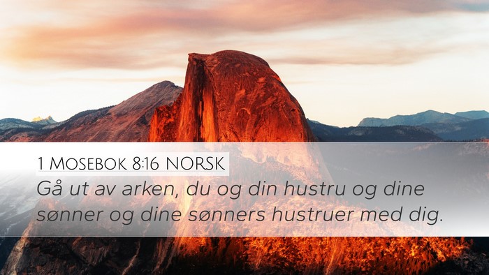 1 Mosebok 8:16 NORSK Bible Verse Image