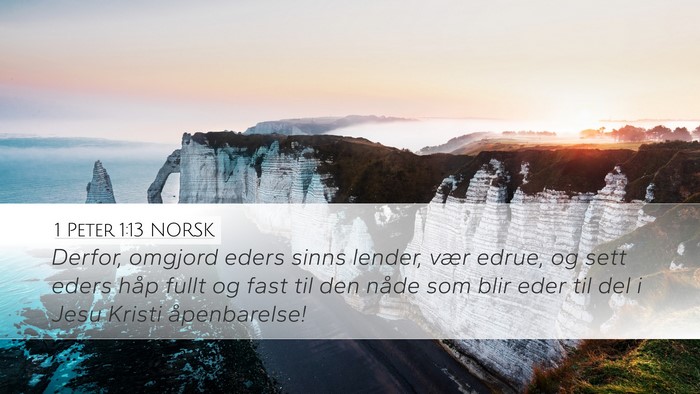 1 Peter 1:13 NORSK Bible Verse Image