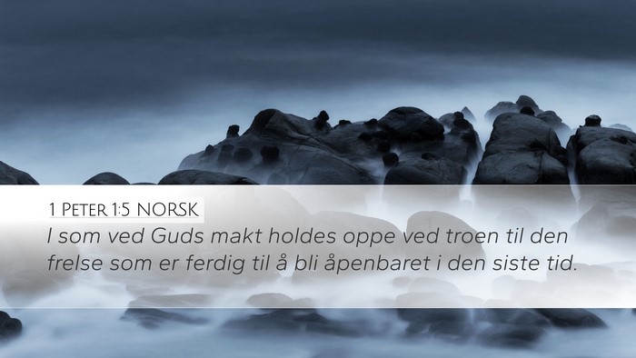 1 Peter 1:5 NORSK Bible Verse Image