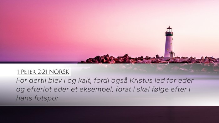 1 Peter 2:21 NORSK Bible Verse Image