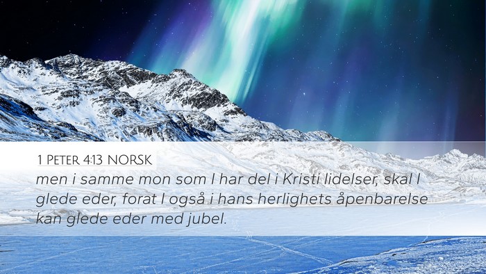 1 Peter 4:13 NORSK Bible Verse Image