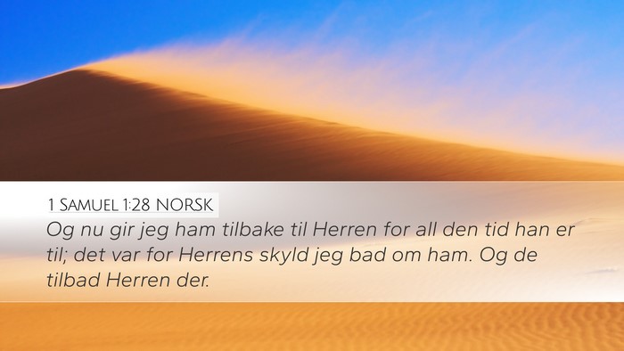 1 Samuel 1:28 NORSK Bible Verse Image