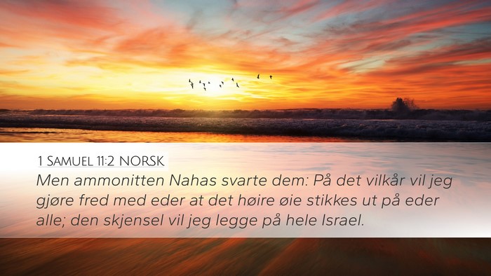 1 Samuel 11:2 NORSK Bible Verse Image