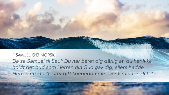 1 Samuel 13:13 NORSK Bible Verse Image