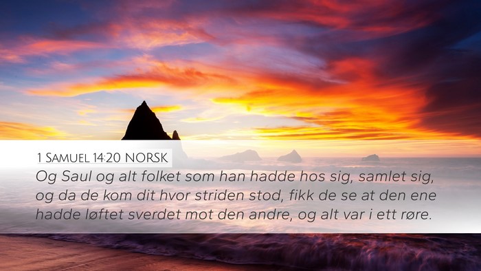 1 Samuel 14:20 NORSK Bible Verse Image