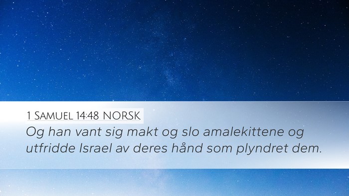 1 Samuel 14:48 NORSK Bible Verse Image