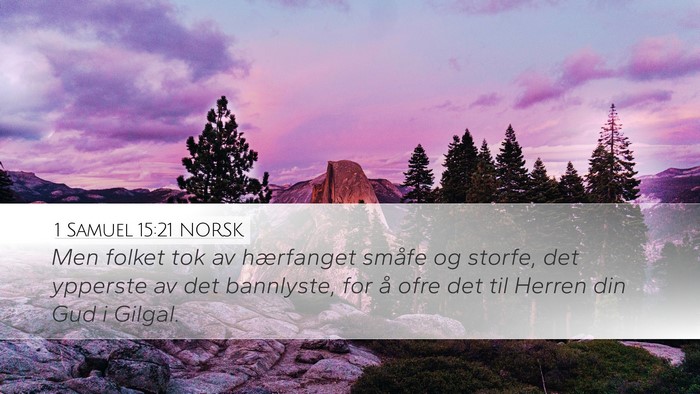 1 Samuel 15:21 NORSK Bible Verse Image