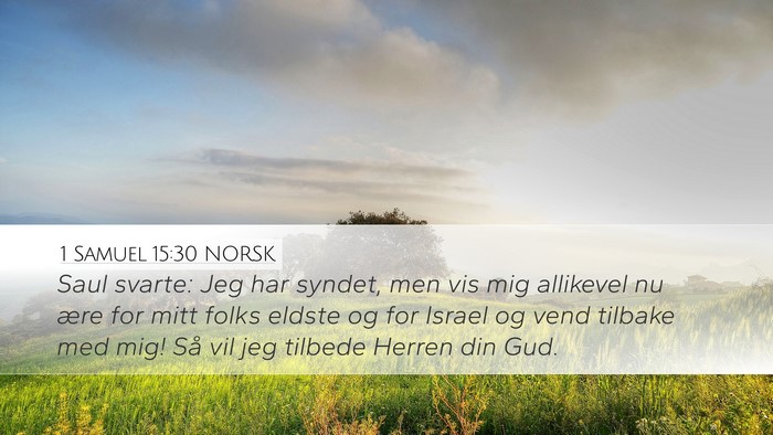 1 Samuel 15:30 NORSK Bible Verse Image