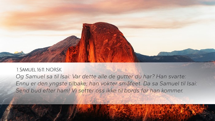 1 Samuel 16:11 NORSK Bible Verse Image