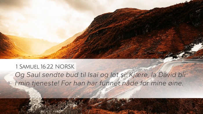 1 Samuel 16:22 NORSK Bible Verse Image